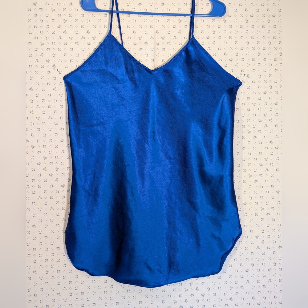 Camisole Silky Intimate Moments M Satin Date Night Out Special Royal Blue Layer